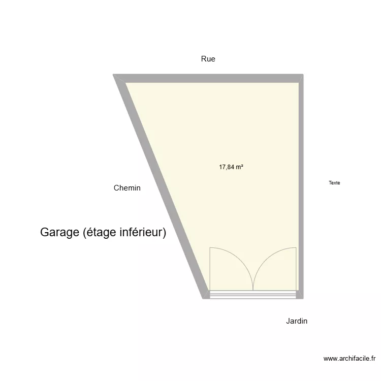 garage. Plan de 