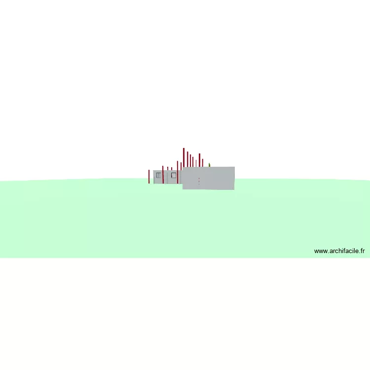 peinte de toit - sans toit. Plan de 5  et 109 m²