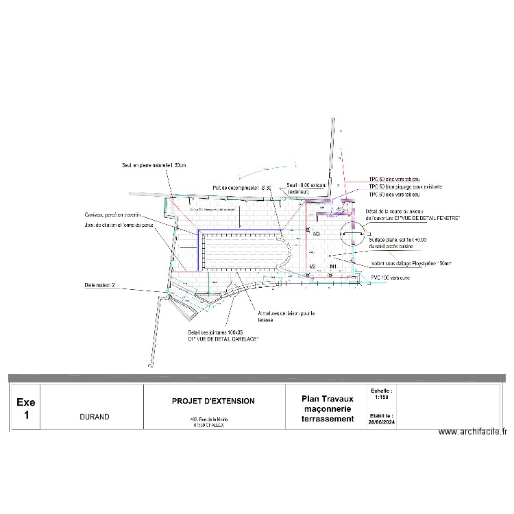 support plan terrasse. Plan de 0 pièce et 0 m2