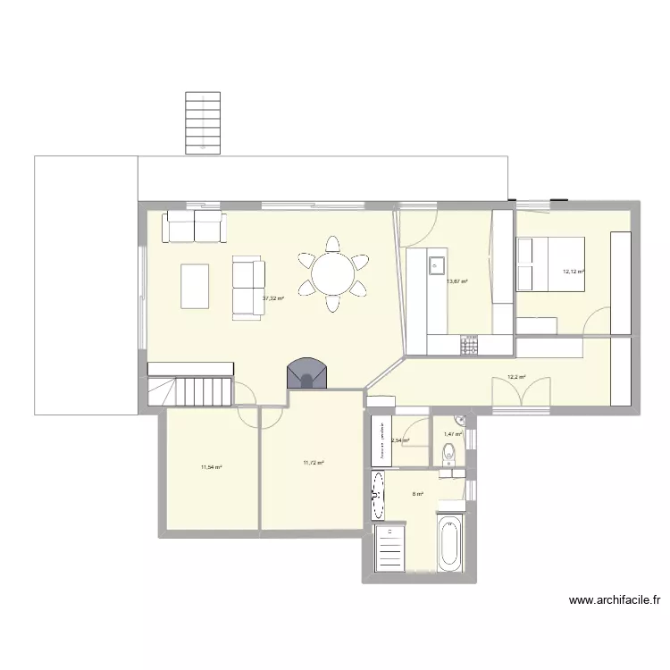 Maison Option 1. Plan de 