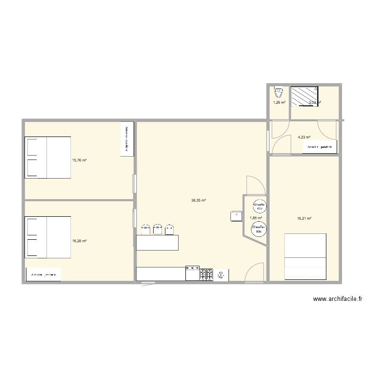 appart11. Plan de 0 pièce et 0 m2