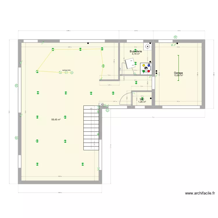 32 D. Plan de 13  et 159 m²