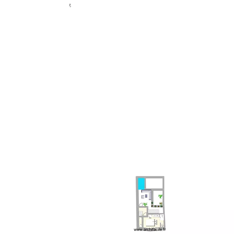 asilah Maison Bleue 2eme Etage. Plan de 2  et 21 m²