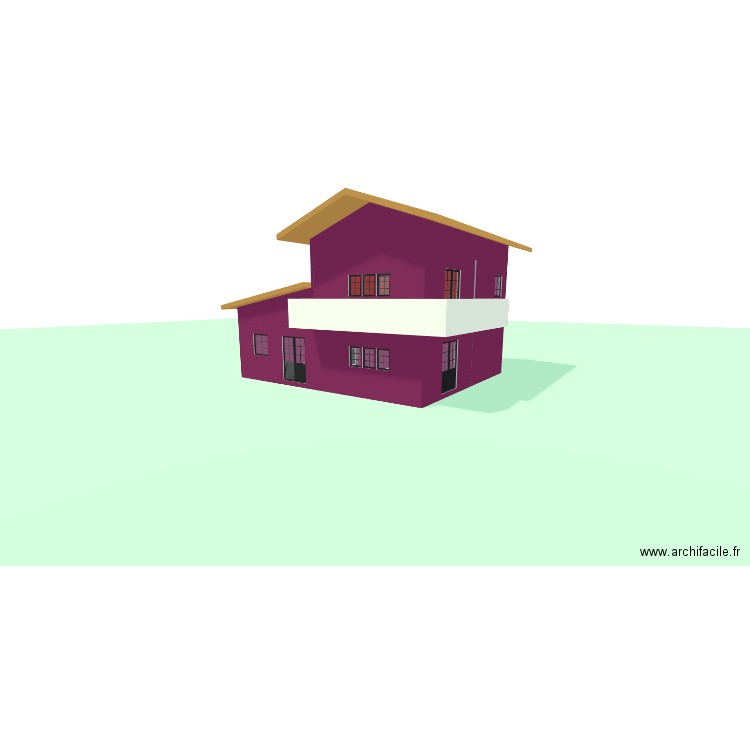 campagne 1. Plan de 7 pièces et 176 m2