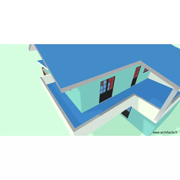 campagne 1. Plan de 9 pièces et 235 m²