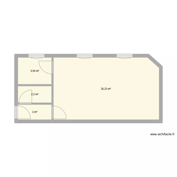 Test 1. Plan de 4  et 33 m²