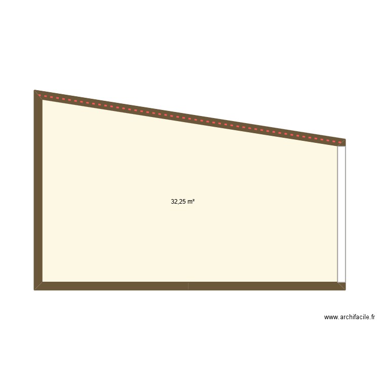 GARAGE VUE NO. Plan de 1 pièce et 32 m2