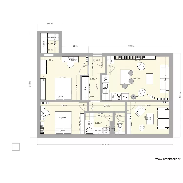 alice 6 - 02/12/2025. Plan de 10  et 68 m²