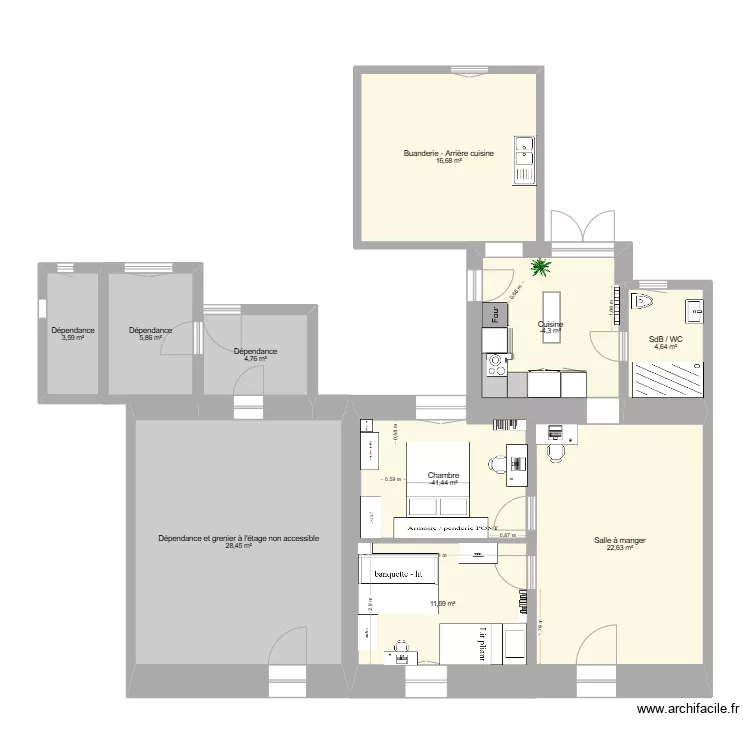 PLAN r&eacute;am&eacute;nagement chambre 2 1. Plan de 