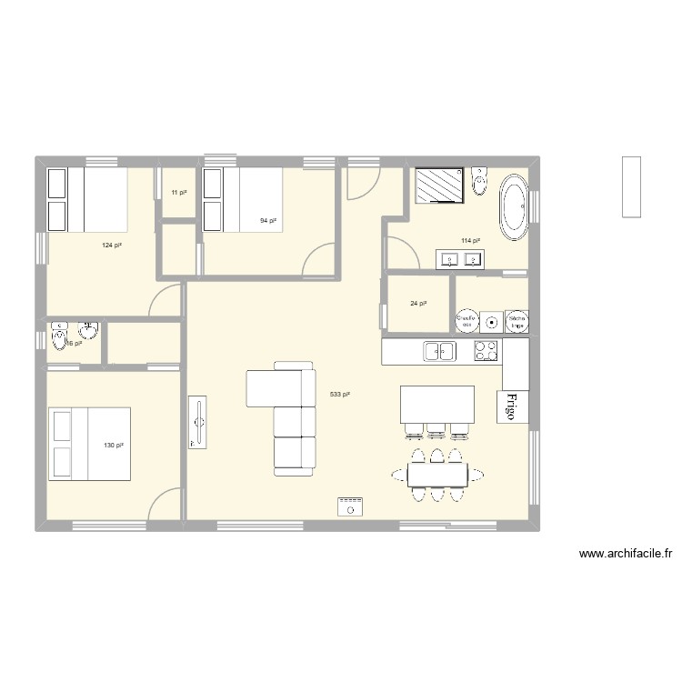plan maison. Plan de 0 pièce et 0 m2