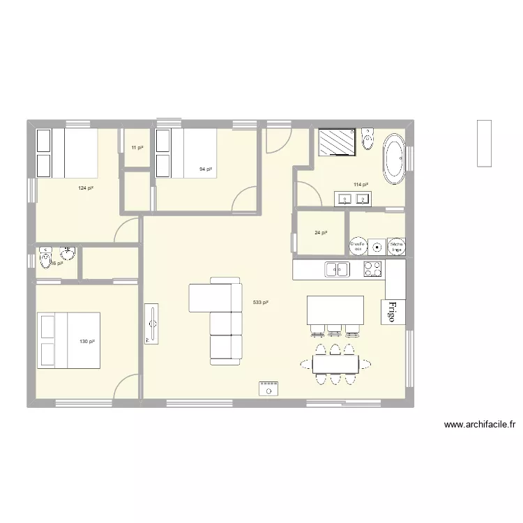 plan maison. Plan de 8  et 97 m²
