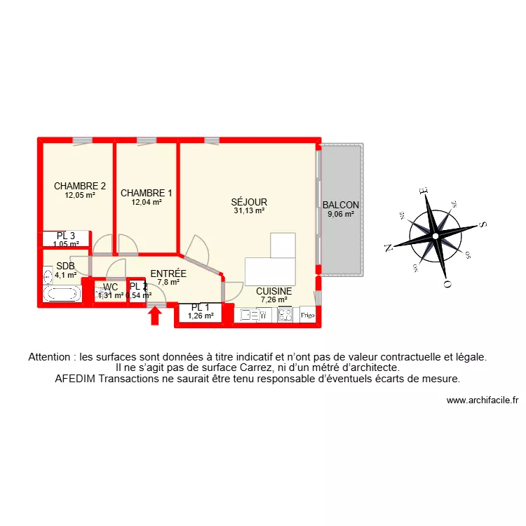 BI 35412. Plan de 14  et 103 m²