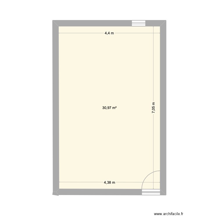 bureau martin. Plan de 1 pièce et 31 m2