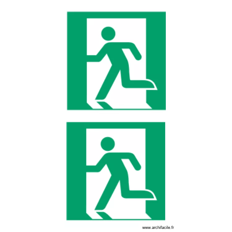 Sortie de secours gauche. Plan de Sortie de secours gauche. Plan de