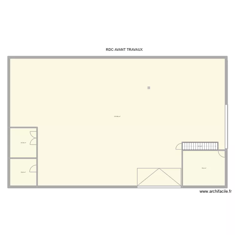 RDC AVANT TRAVAUX. Plan de 