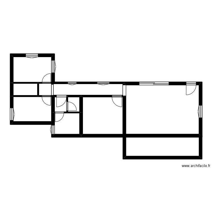 blonsier. Plan de 6 pièces et 24 m2