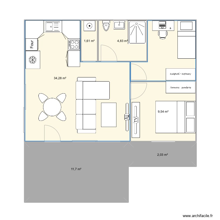 Chalet . Plan de 0 pièce et 0 m2