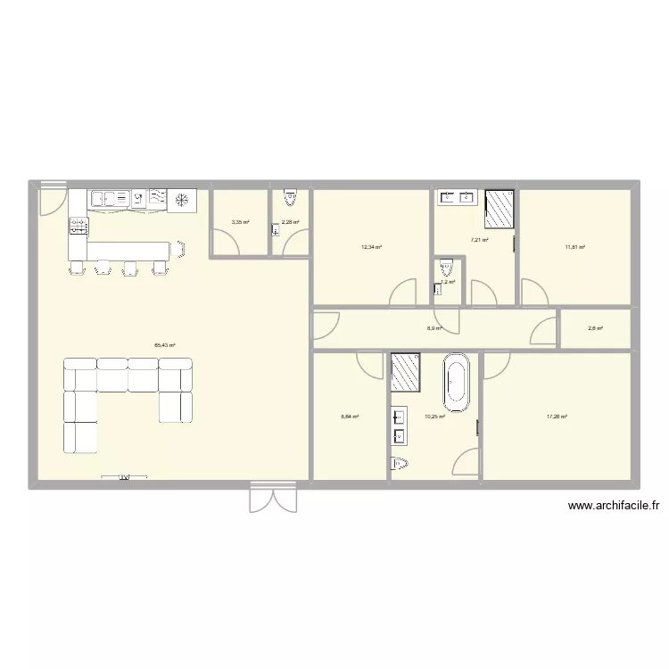 Ebauche. Plan de 12  et 151 m²
