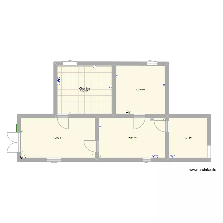 maison amine elec. Plan de 5  et 62 m²