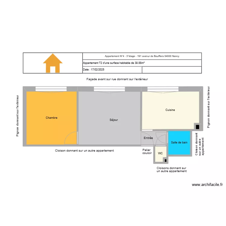 Appartement n°4 . Plan de 0 pièce et 0 m2 Appartement n°4 . Plan de 0 pièce et 0 m2