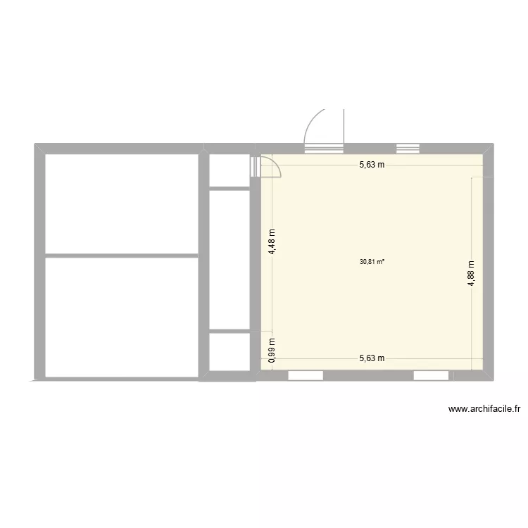 PLAN DE FERME LANTA. Plan de 1  et 31 m²