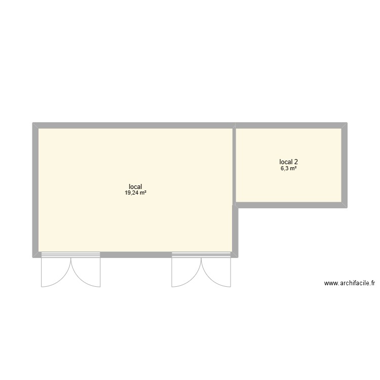 garage plan avant projet georget . Plan de 2 pièces et 26 m2