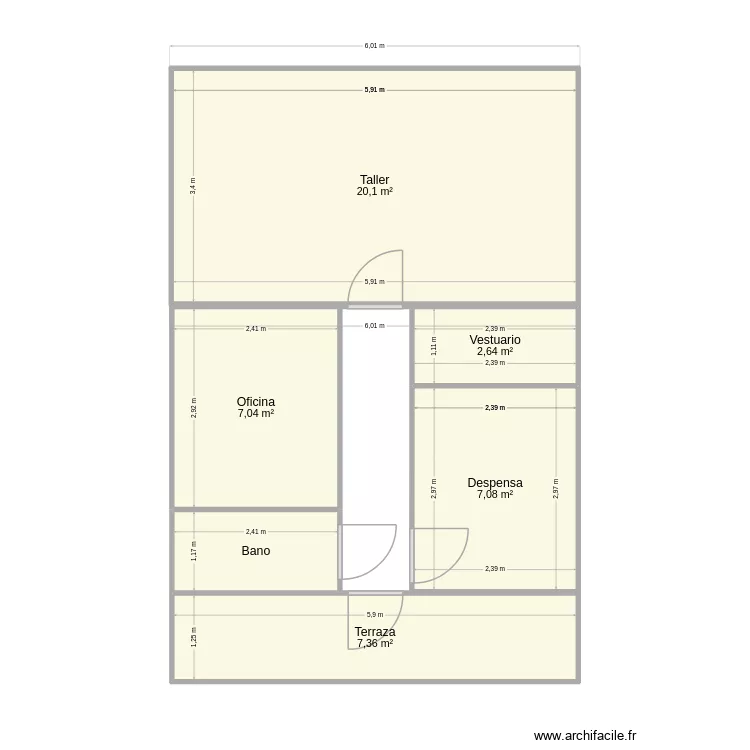 Plan. Plan de 6 Pièces et 47 m² Plan. Plan de 6 Pièces et 47 m²
