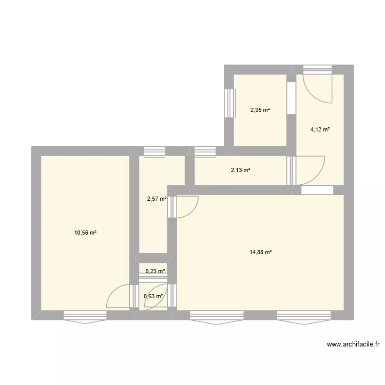 original. Plan de 8  et 38 m²