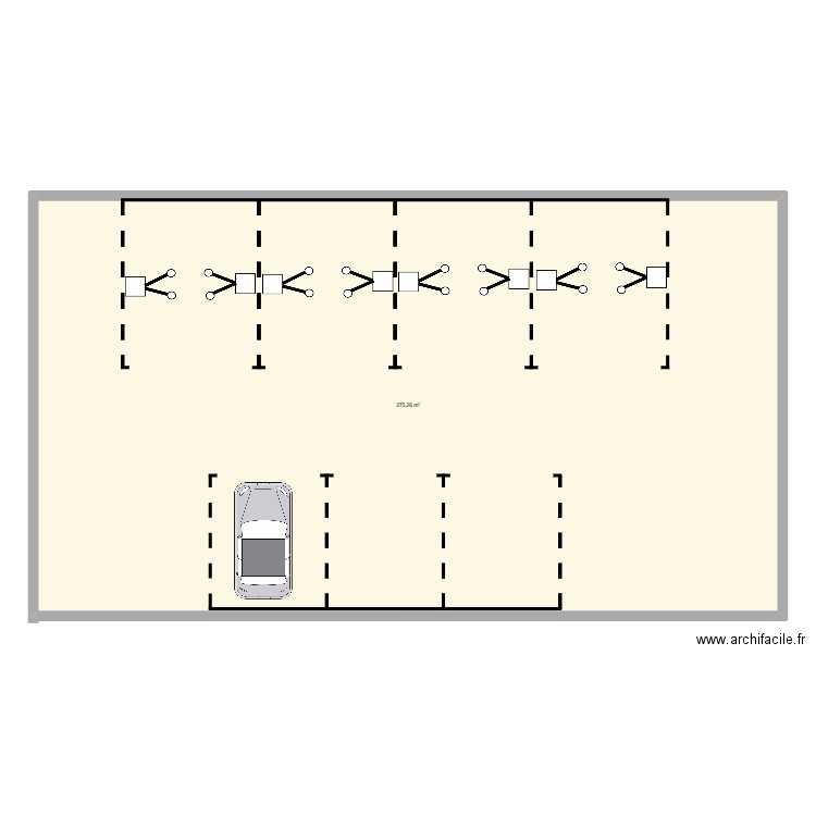 GARAGE. Plan de 1 pièce et 275 m2