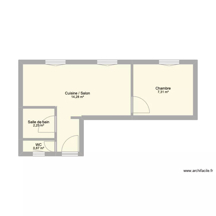 Elec Bator Bas. Plan de 4 Pièces et 25 m²
