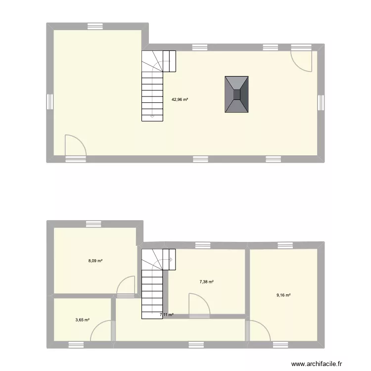 plan 2. Plan de 6 Pièces et 78 m²