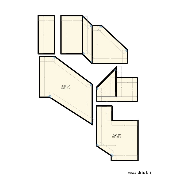 ffhhh. Plan de 8 pièces et 31 m2