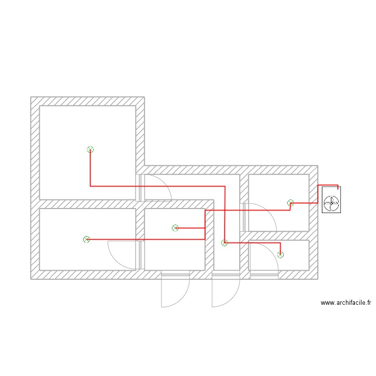 HGJ. Plan de 6 pièces et 23 m2