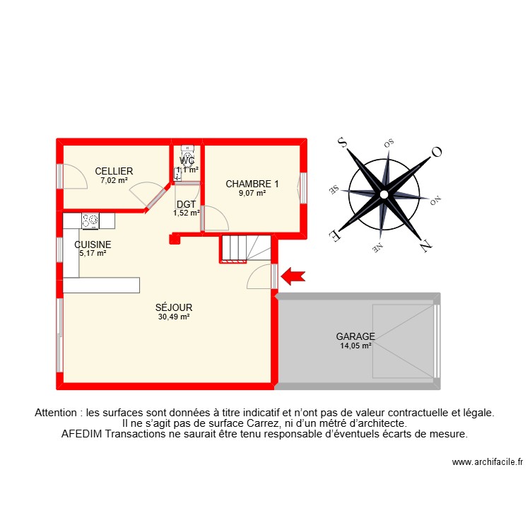 BI 26860-. Plan de 16 pièces et 120 m2