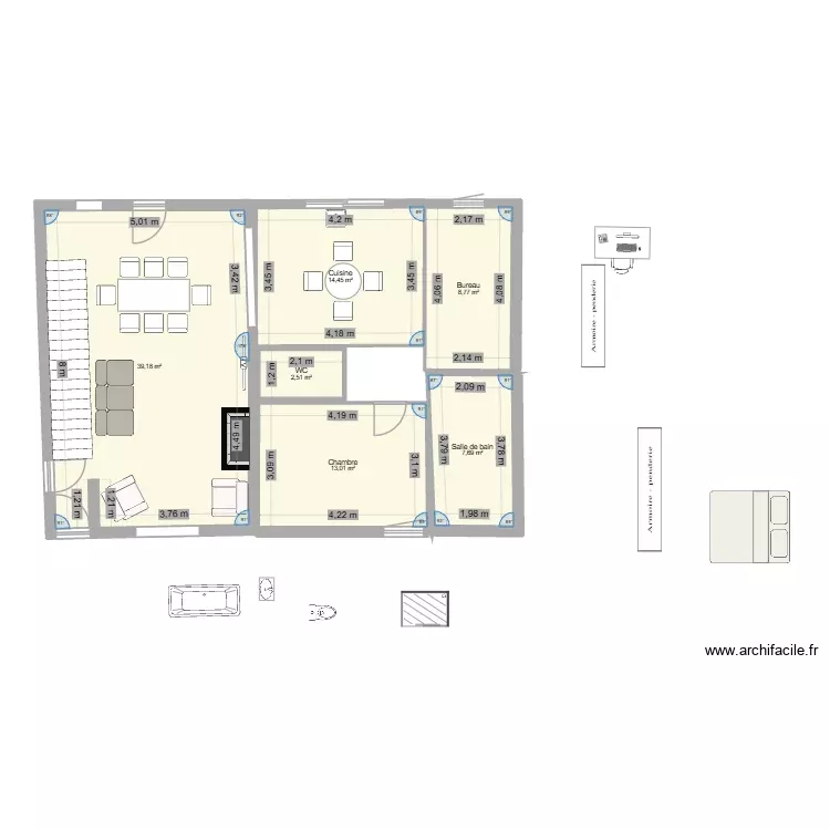 Project 1. Plan de 6 Pièces et 86 m² Project 1. Plan de 6 Pièces et 86 m²