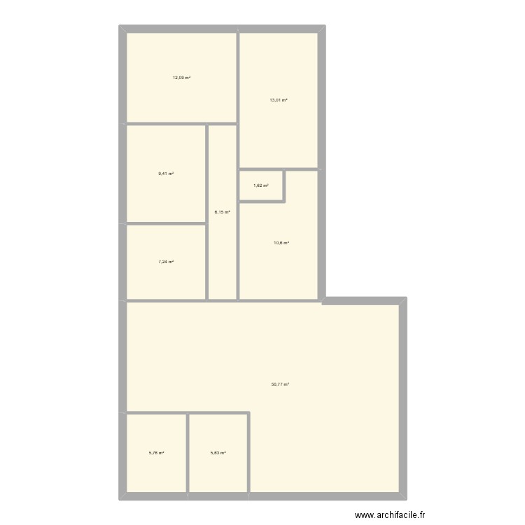 maison. Plan de 10 pièces et 122 m2