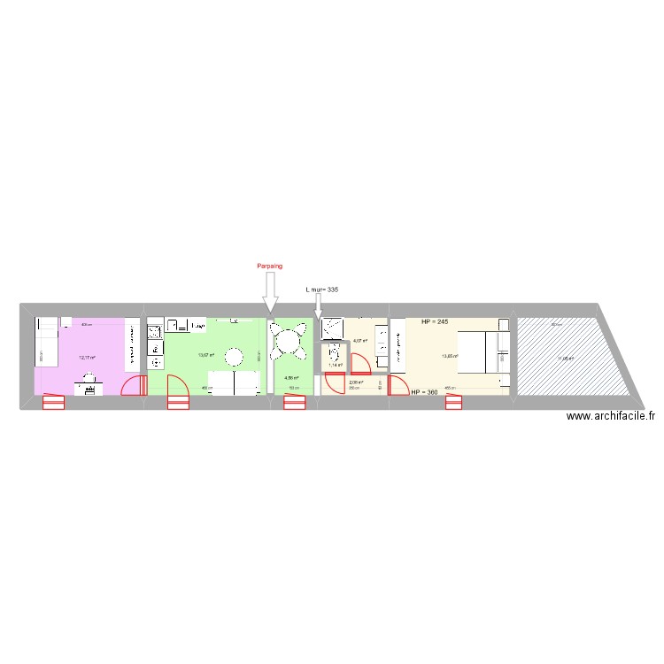 Appartement aménagé cité Henri. Plan de 0 pièce et 0 m2