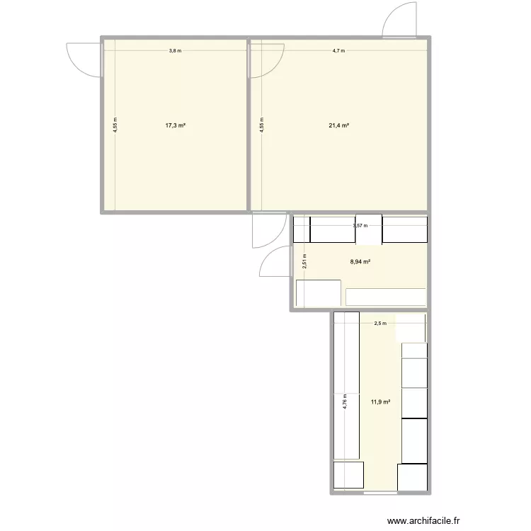 Angelo - Am&eacute;nagement cuisine plonge. Plan de 