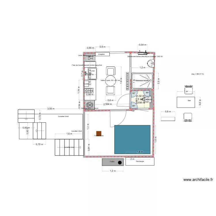 Bois et Chanvre. Plan de 1 et 1 m² Bois et Chanvre. Plan de 1 et 1 m²