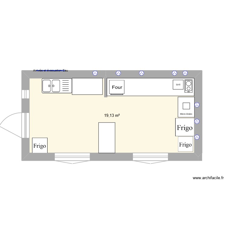 Cuisine. Plan de 0 pièce et 0 m2 Cuisine. Plan de 0 pièce et 0 m2