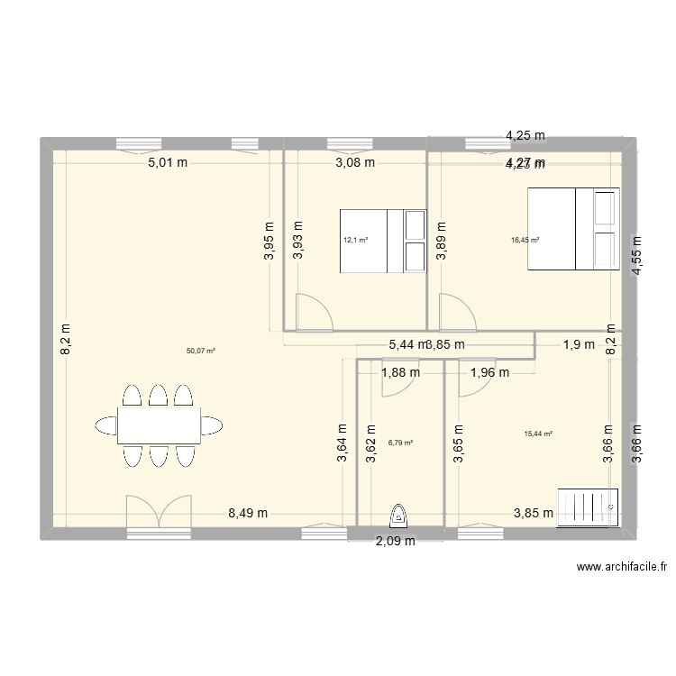 Maison 2. Plan de 5 pièces et 101 m2