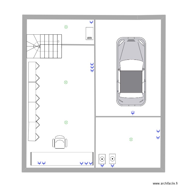 Sous-Sol. Plan de 1 pièce et 70 m2
