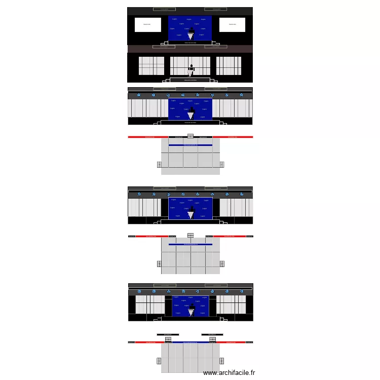 vue de face Ampersand v4. Plan de 