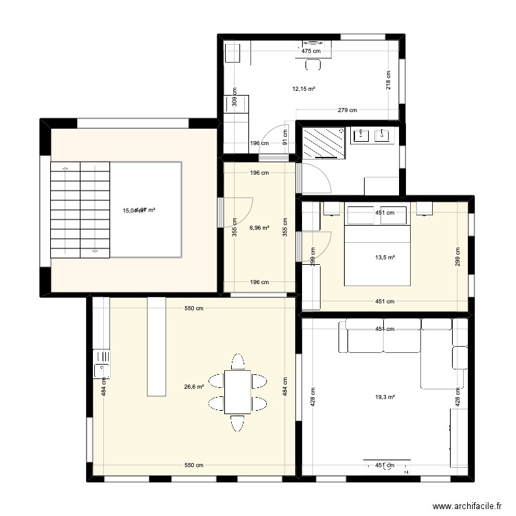 mumbai house. Plan de 7 pièces et 104 m2