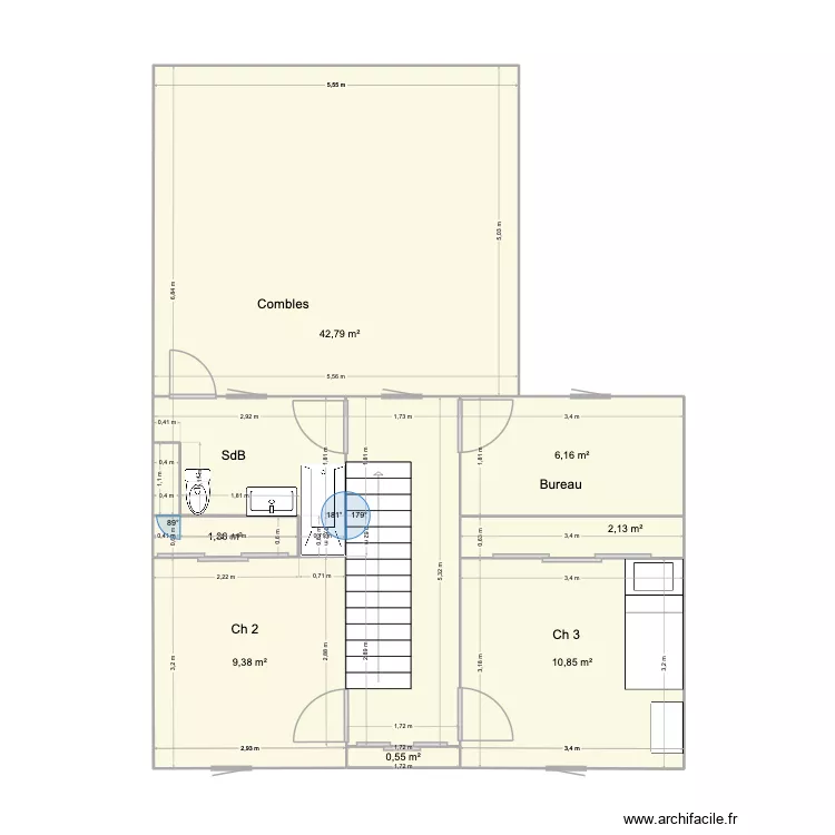 maison Florian 1er FUTUR-SDB. Plan de 