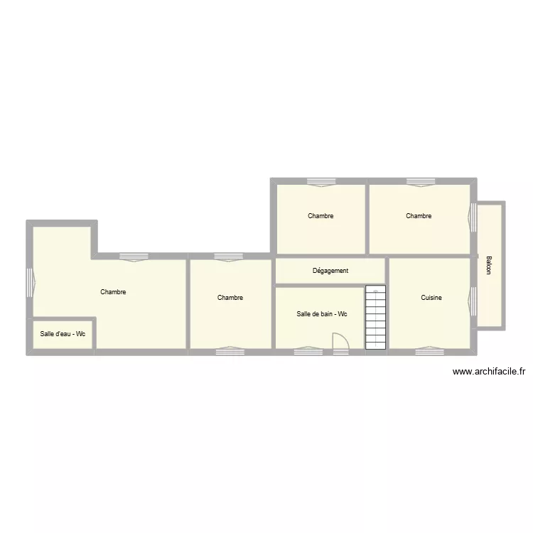 Plan Etage 2. Plan de 10 Pièces et 65 m²