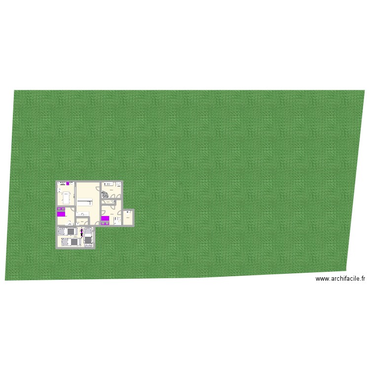 maison 1. Plan de 9 pièces et 141 m2