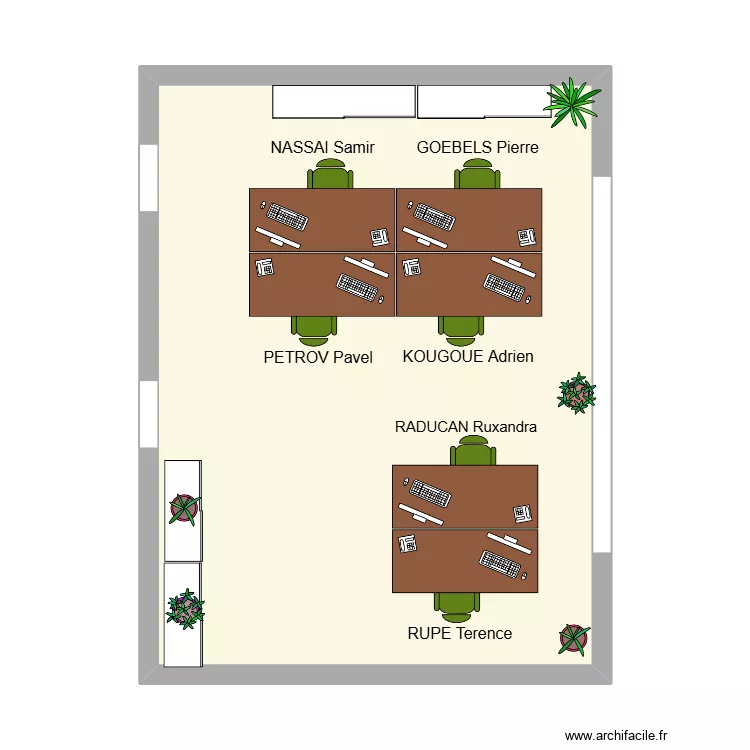 Bureau 02P040. Plan de 1 et 44 m² Bureau 02P040. Plan de 1 et 44 m²
