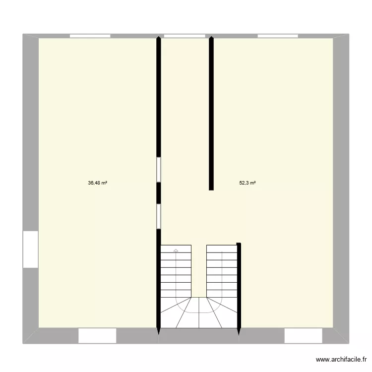 1ER VIERGE. Plan de 2  et 89 m²