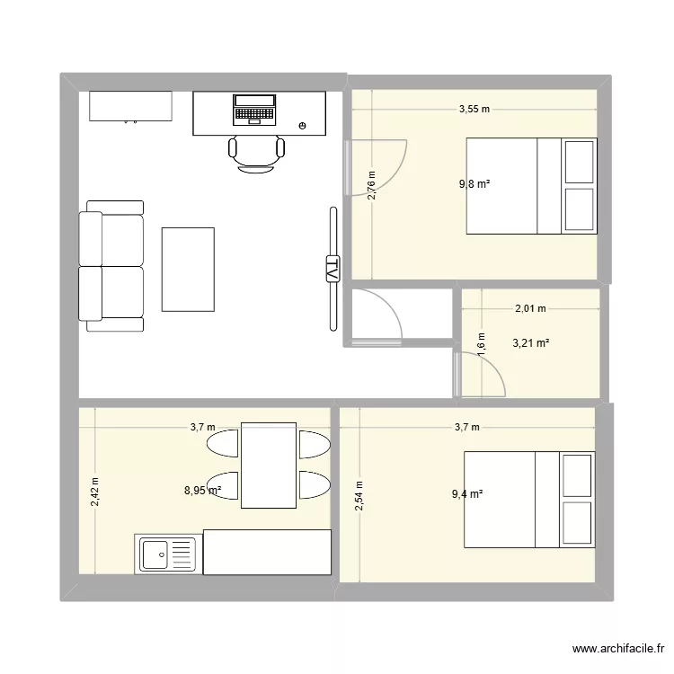test_oat. Plan de 4 et 31 m² test_oat. Plan de 4 et 31 m²